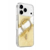 Onegif Apple iPhone 17 Pro Max Lotus Simli Magsafe Kapak - Gümüş