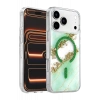 Onegif Apple iPhone 17 Pro Max Lotus Simli Magsafe Kapak - Yeşil