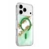 Onegif Apple iPhone 17 Pro Max Lotus Simli Magsafe Kapak - Yeşil