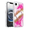 Onegif Apple iPhone 17E Lotus Simli Magsafe Kapak - Pembe
