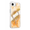 Onegif Apple iPhone 17E Lotus Simli Magsafe Kapak - Turuncu