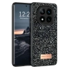 Onegif Xiaomi Redmi Note 14 Pro 4G Bright Simli Kapak - Siyah