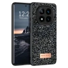 Onegif Xiaomi Redmi Note 14 Pro 4G Bright Simli Kapak - Siyah