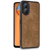 Oppo A38 Uyumlu Kılıf Aras Deri Kapak - Taba