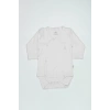Organik Natural Basic Style Kruvaze Uzun Kol Body BS17102 Beyaz