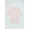 Organik Natural Basic Style Kruvaze Uzun Kol Body BS17102 Pembe