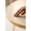 Orta Sehpa Elips Gold Krem Tel