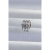 Pirinç Gümüş Renk Yonca Earcuff Küpe