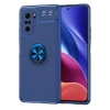 Xiaomi Poco F3 Kılıf Range Yüzüklü Silikon - Mavi