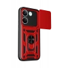 Xiaomi Poco X8 Pro Pars Lens Yüzüklü Silikon - Kırmızı