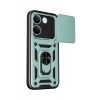 Xiaomi Poco X8 Pro Pars Lens Yüzüklü Silikon - Yeşil
