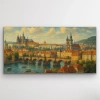 Prag Şehir Manzarası Kanvas Tablo 60x120cm