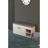 Puflu Ayakkabılık Bench Beyaz 90 cm