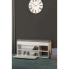 Puflu Ayakkabılık Bench Beyaz 90 cm