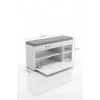 Puflu Ayakkabılık Bench Beyaz 90 cm