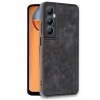 Realme C65 Uyumlu Kılıf Aras Deri Kapak - Siyah
