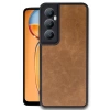 Realme C65 Uyumlu Kılıf Aras Deri Kapak - Taba