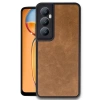 Realme C65 Uyumlu Kılıf Aras Deri Kapak - Taba
