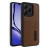 Realme Note 50 4G Uyumlu Kılıf Sara Kartvizitli Deri Kılıf - Taba