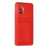 Xiaomi Redmi Note 10 Pro Kılıf Kelvin Kartvizitli Silikon - Kırmızı