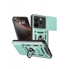 Xiaomi Redmi Note 14 4G Pars Lens Yüzüklü Silikon - Yeşil