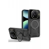 Xiaomi Redmi Note 14 Pro Plus Kılıf Joy Lens Standlı Kapak - Siyah