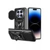 Xiaomi Redmi Note 14 Pro Plus Kılıf Pars Lens Yüzüklü Silikon - Siyah