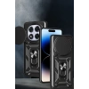 Xiaomi Redmi Note 14 Pro Plus Kılıf Pars Lens Yüzüklü Silikon - Siyah