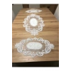 Salon Oda Takımı Dantelli Runner Set Üç Parça