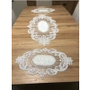 Salon Oda Takımı Dantelli Runner Set Üç Parça