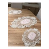 Salon Oda Takımı Dantelli Runner Set Üç Parça