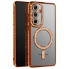 Samsung Galaxy A37 5G Joke Simli Magneticsafe Kılıf - Turuncu