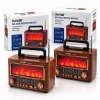 Şömineli Retro Radyo Bluetooth Hoparlör - AM/FM/SW USB/Type-C Şarjlı