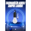 Taşınabilir Şarjlı Led Ampul Askılı Lamba Kamp Bahçe Lambası