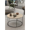 Terra Yuvarlak Orta Sehpa Bej 70 cm