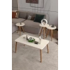 Torna Ayak 4lü Sehpa Seti Krem