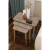 Torna Ayak Zigon Sehpa Çok Renkli 3lü