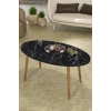 Torna Elips Sehpa Seti Siyah 4lü