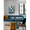Turuncu Yeşil Mavi Soyut Kanvas Tablo 70x100cm