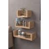 U Duvar Rafı Ceviz 43 cm