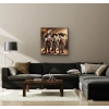 Üç Silahşör Kedi Kanvas Tablo 90x90cm