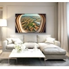Uçak Penceresi Manzara Kanvas Tablo 100x160cm