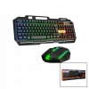USB Kablolu RGB (Gökkuşağı) Işıklı Klavye ve Mouse Seti - 150 cm