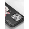 Venco Apple iPhone 16 Uyumlu Perma Desenli Kapak - Siyah
