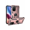 Xiaomi Poco F3 Uyumlu Kılıf Sofya Yüzüklü Silikon Kapak - Rose