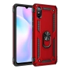 Xiaomi Redmi 9A Uyumlu Kılıf Sofya Yüzüklü Silikon Kapak - Kırmızı