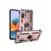 Xiaomi Redmi Note 10 Pro Uyumlu Kılıf Sofya Yüzüklü Silikon Kapak - Rose