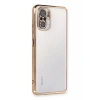 Xiaomi Redmi Note 10 Uyumlu Kılıf Lensli Silikon - Gold