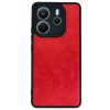 Xiaomi Redmi Note 14 4G Uyumlu Kılıf Aras Deri Kapak - Kırmızı