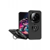 Xiaomi Redmi Note 14 Pro Plus Uyumlu Kılıf Montreal Yüzüklü Silikon Kapak - Siyah